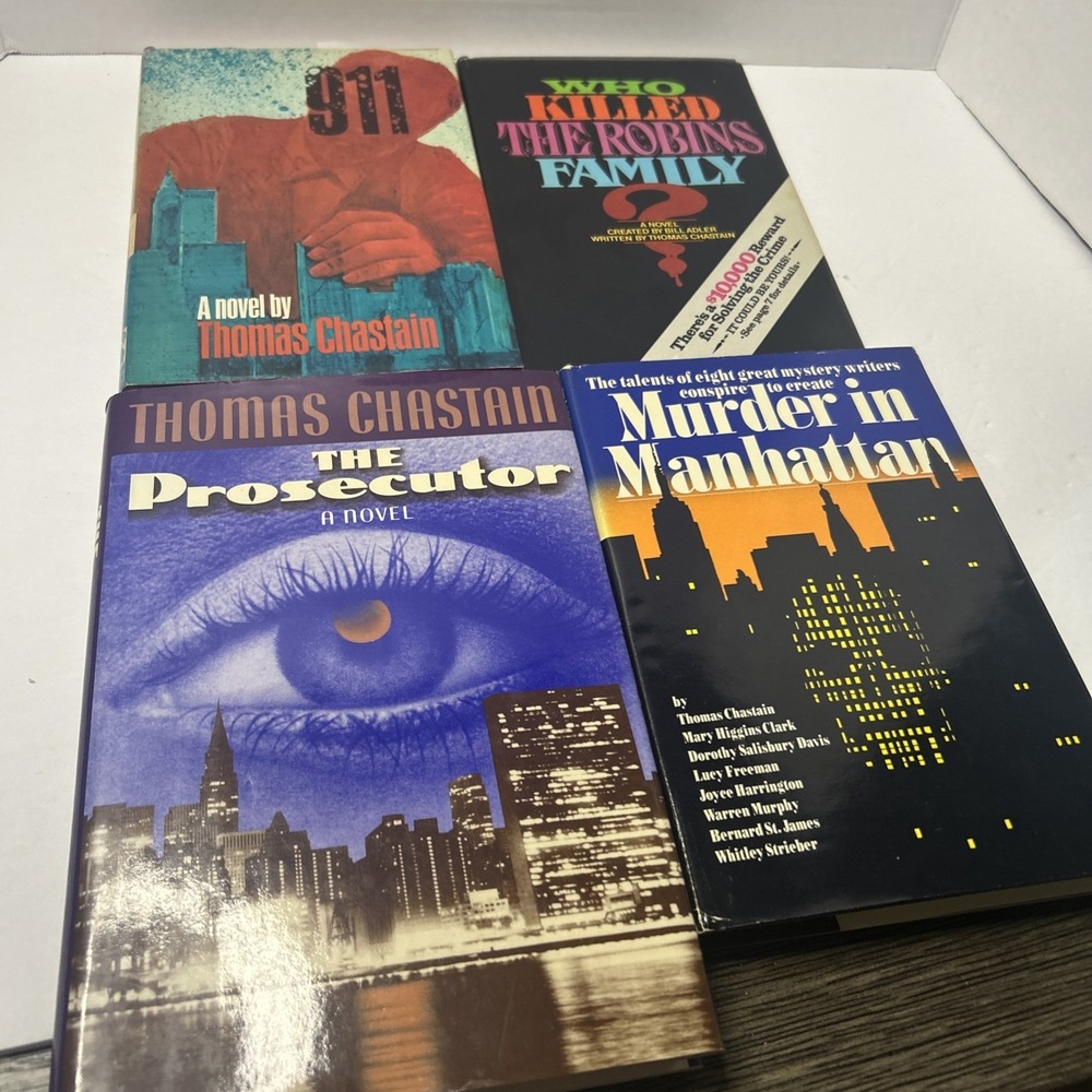 Thomas Chastain Lot Of 4 Books. 911,murder  In Manhattan. The Prosecutor, Robbin